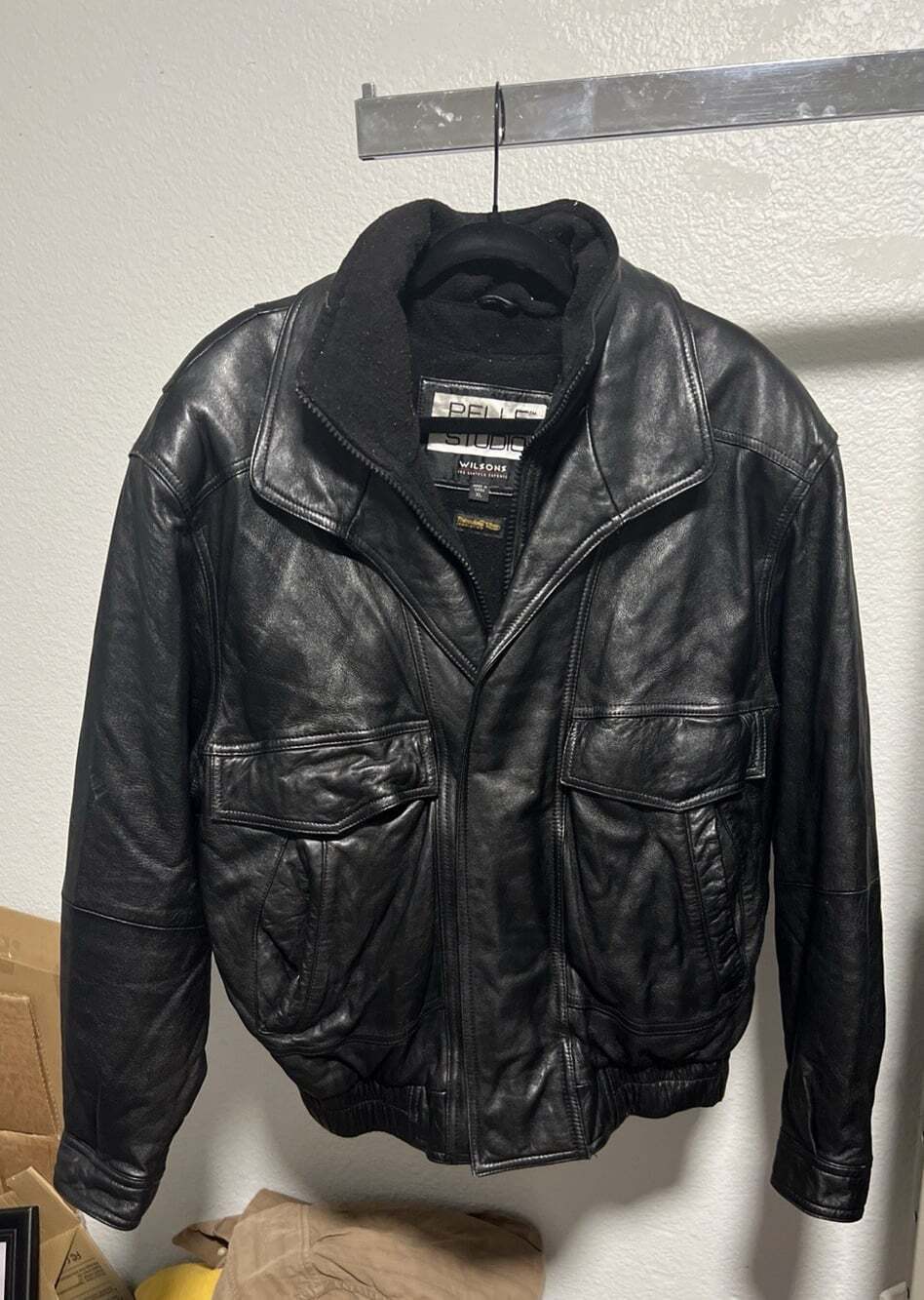 Vintage Pelle Studio Wilsons Leather Bomber Jacket Mens XL Thinsulate Lined